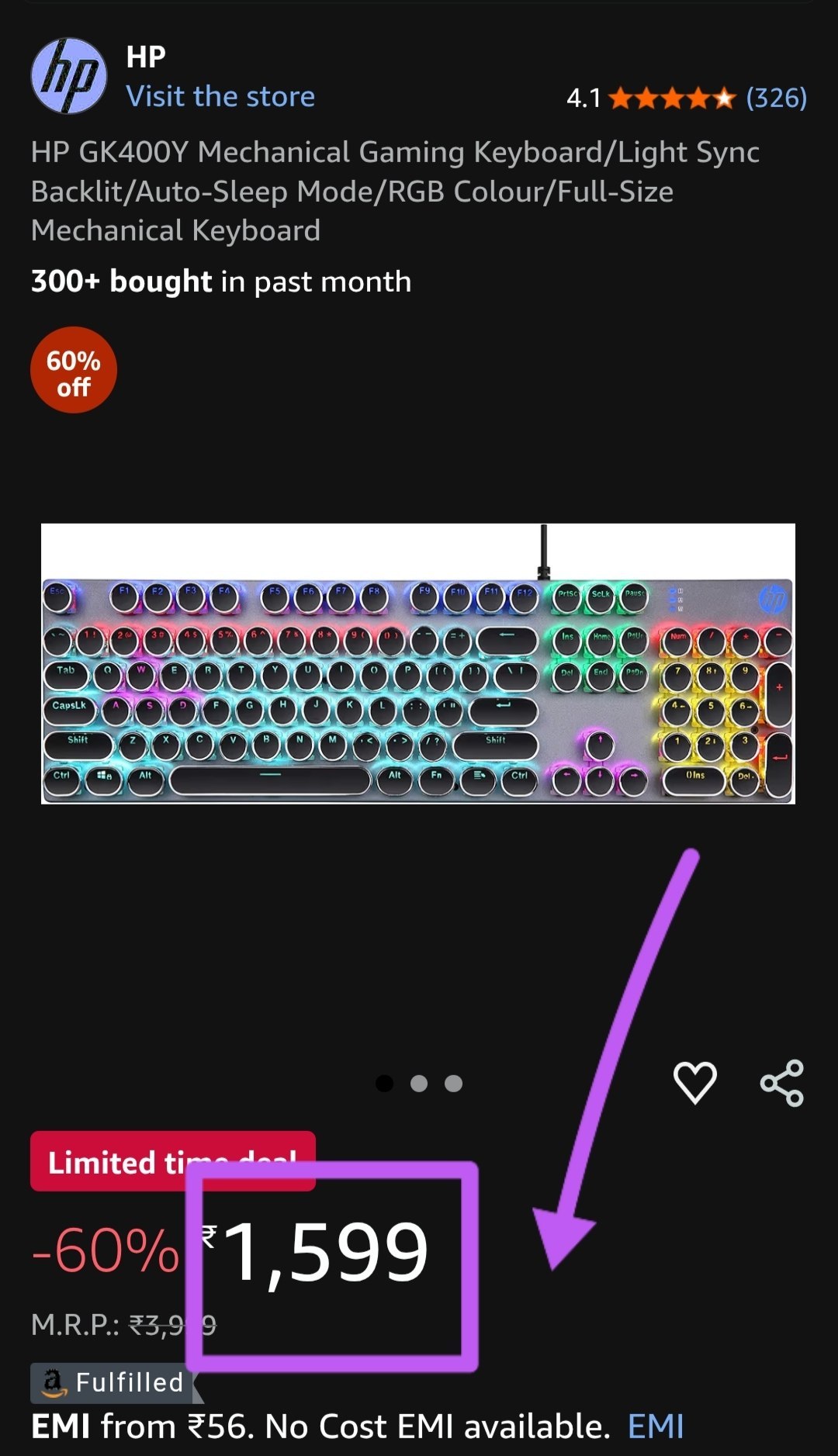 Hp Gk400Y Mechanical Gaming Keyboard