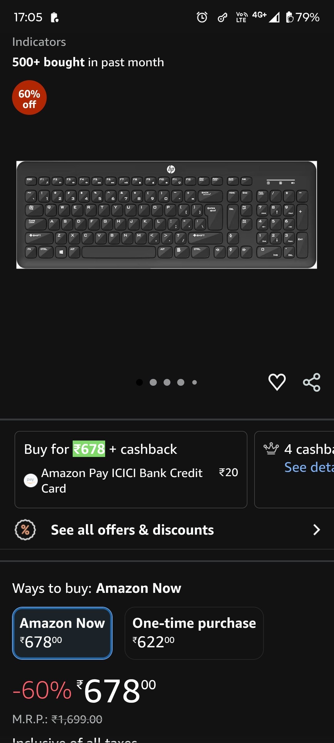 Hp K260 Wireless Keyboard