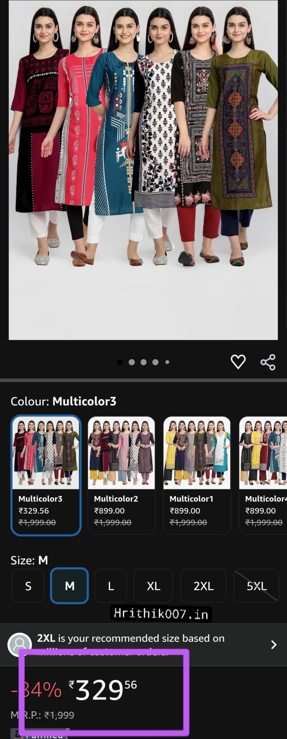 Women's Crepe Kurta